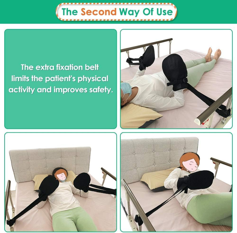 Bed Restraints Dementia Gloves Safety Hand Control Mitts Medical Bondage Locking