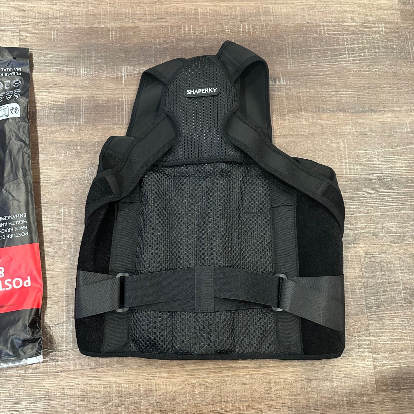 SHAPERKY DH-08 2-in-1 Posture Corrector Back Brace for Men and Women Black NEW