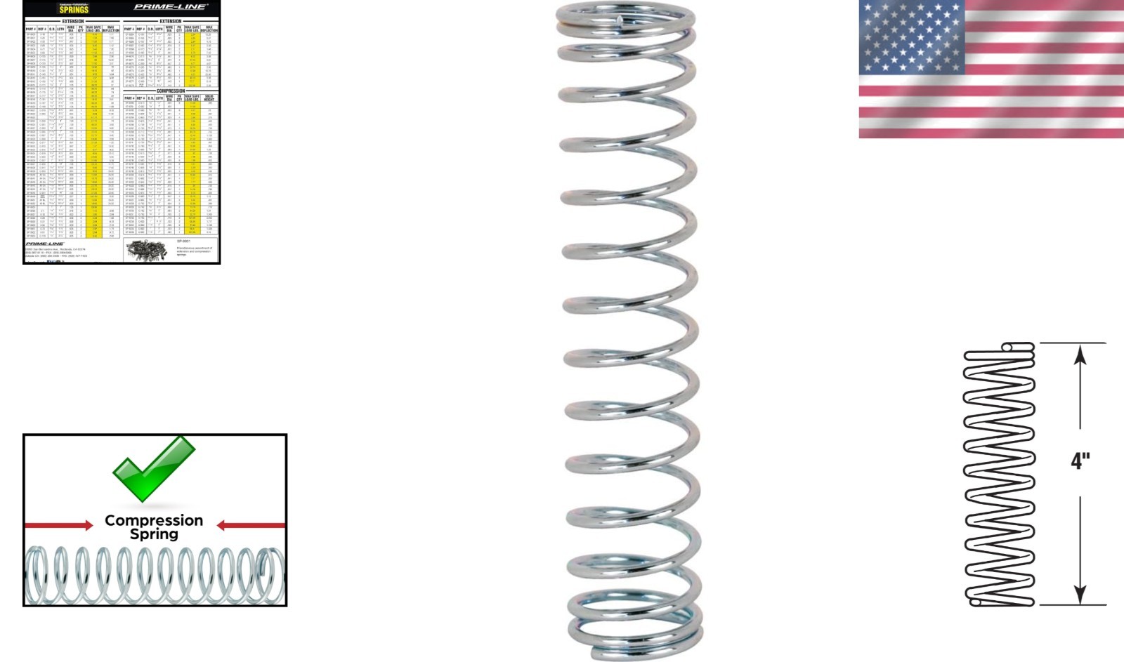Versatile Compression Springs, 0.080 GA, Nickel-Plated for Indoor/Outdoor Use