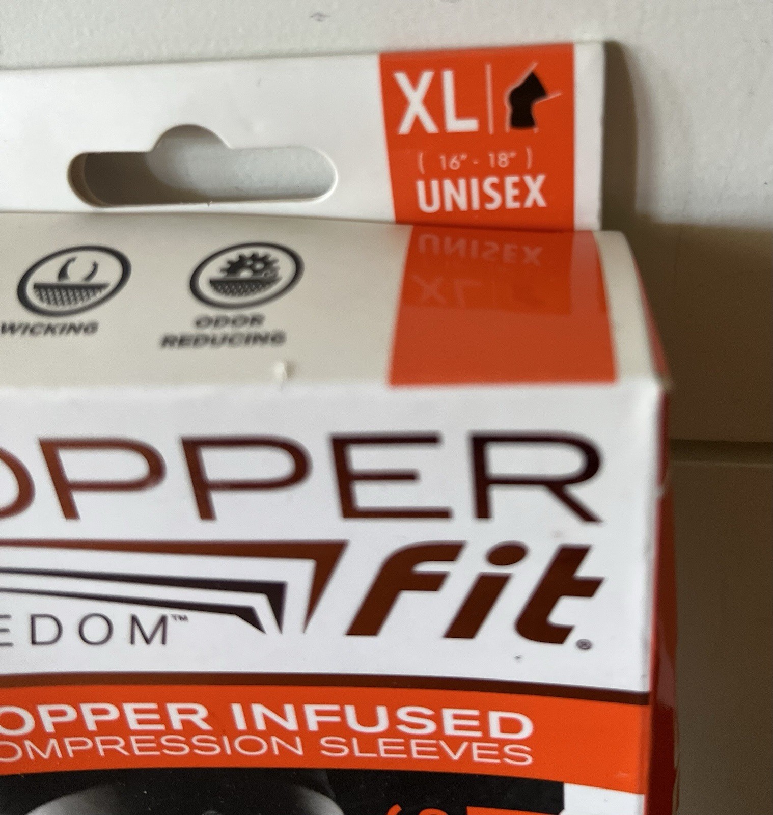 Copper Fit Original Freedom Compression Infused Knee Sleeve – Size XL (Unisex)