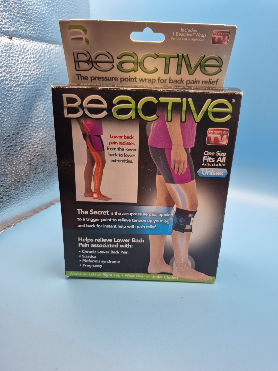 BeActive Acupressure Knee Brace Unisex One Size Right Or Left Calf Back Relief