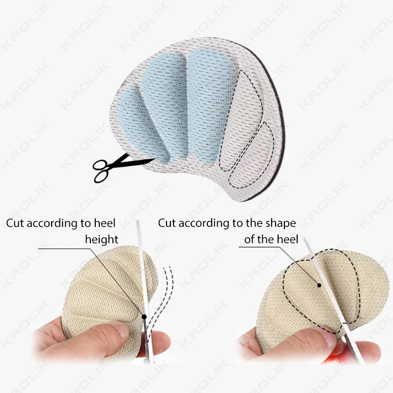 Insoles for Sport Running Shoes Pad Adjustable Heel Liner Grips Pain Relief Patc