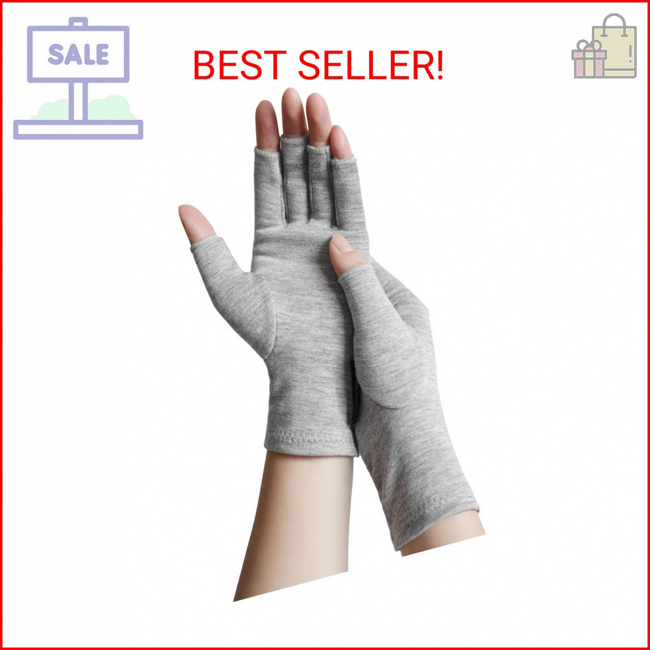 ANSMIO Rayon Derived from Bamboo Compression Gloves – Fingerless Arthritis & Car