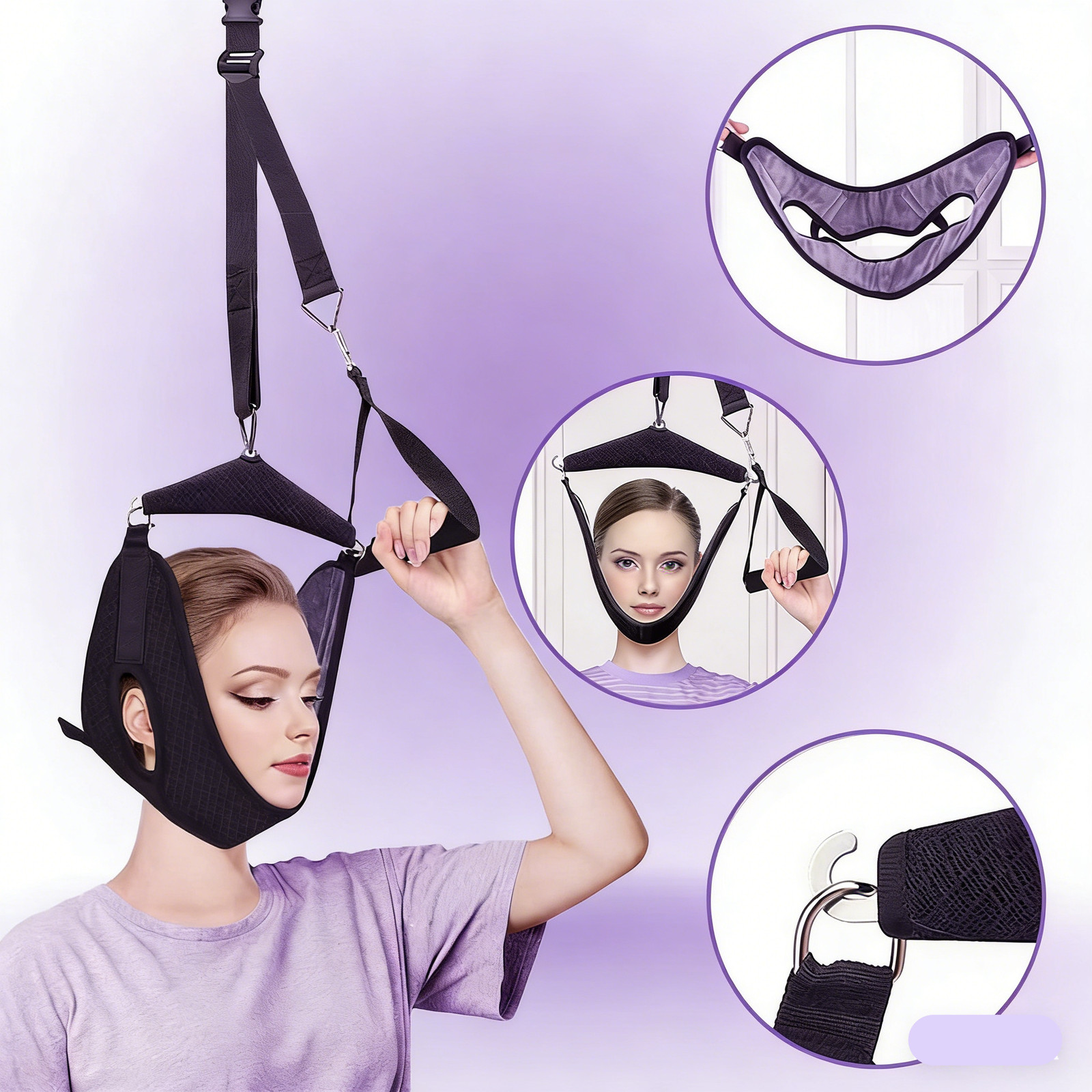 Cervical Neck Traction Over Door Head Stretcher Hammock For Home Pain Relief
