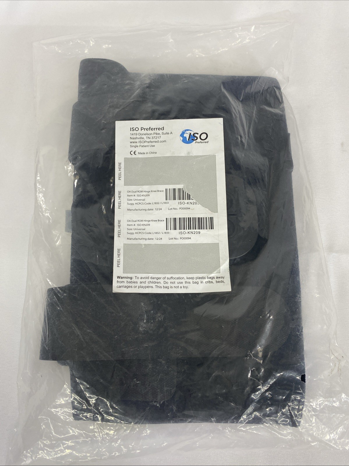 ISO PREFERRED OA DUAL ROM HINGE KNEE BRACE / KN209 + SUSPENSION SLEEVE UNIVERSAL