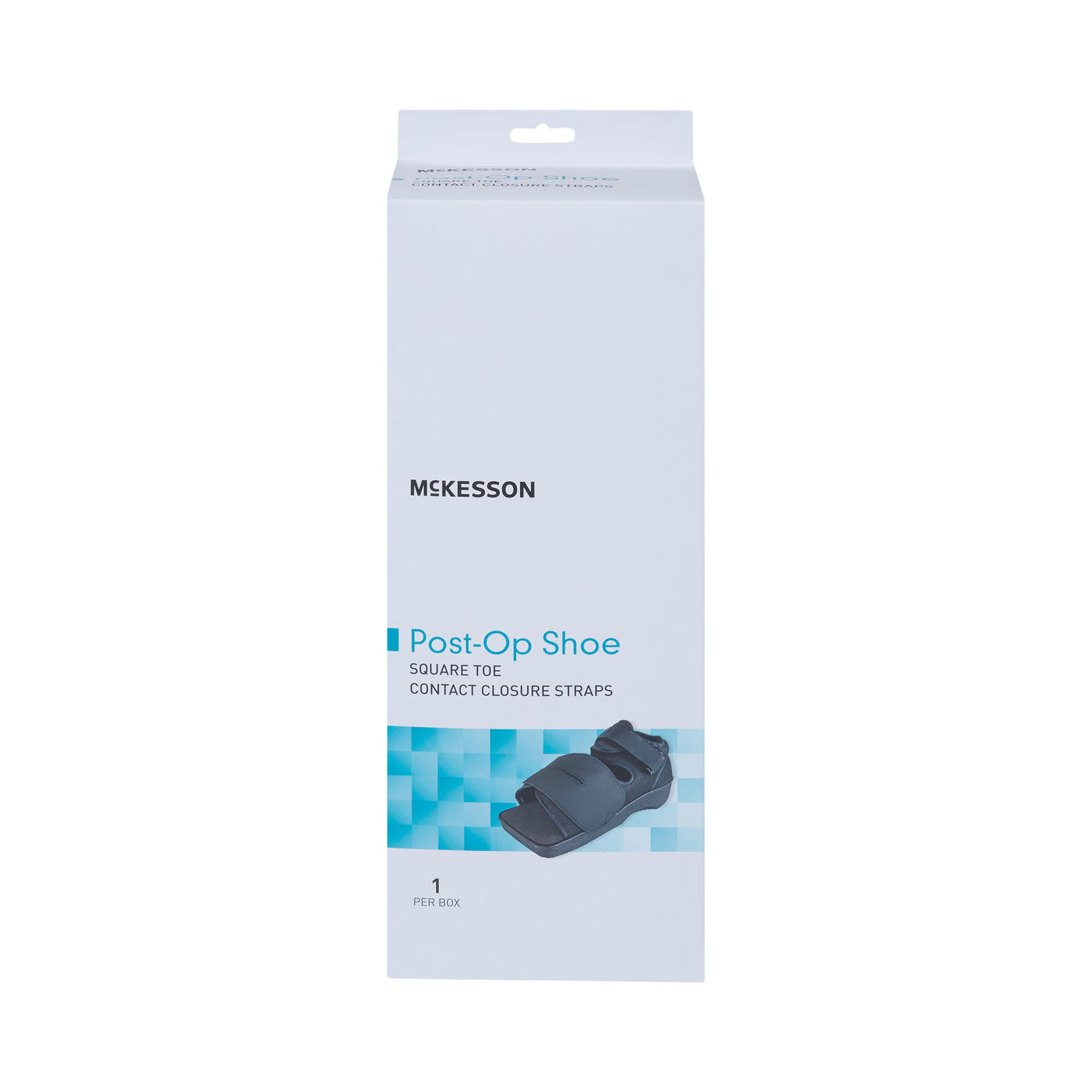 McKesson Black Post-Op Shoe Medium Contact Closure Straps 155-79-81235