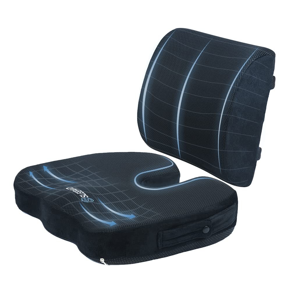 Memory Foam Seat Cushion Office Chair Orthopedic Butt Pillow Padded Support
