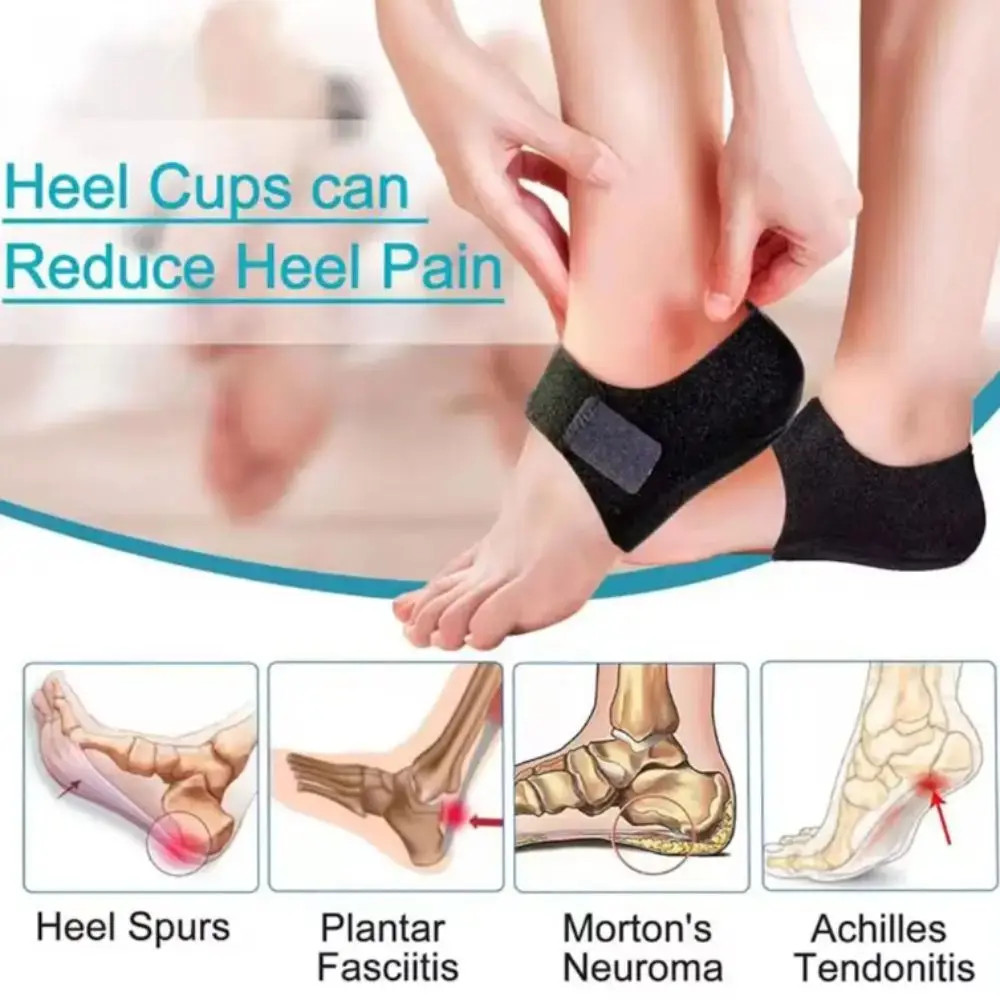 Adjustable Straps Silicone Heel Pads Gel Material Shock Absorption Fasciitis Pro