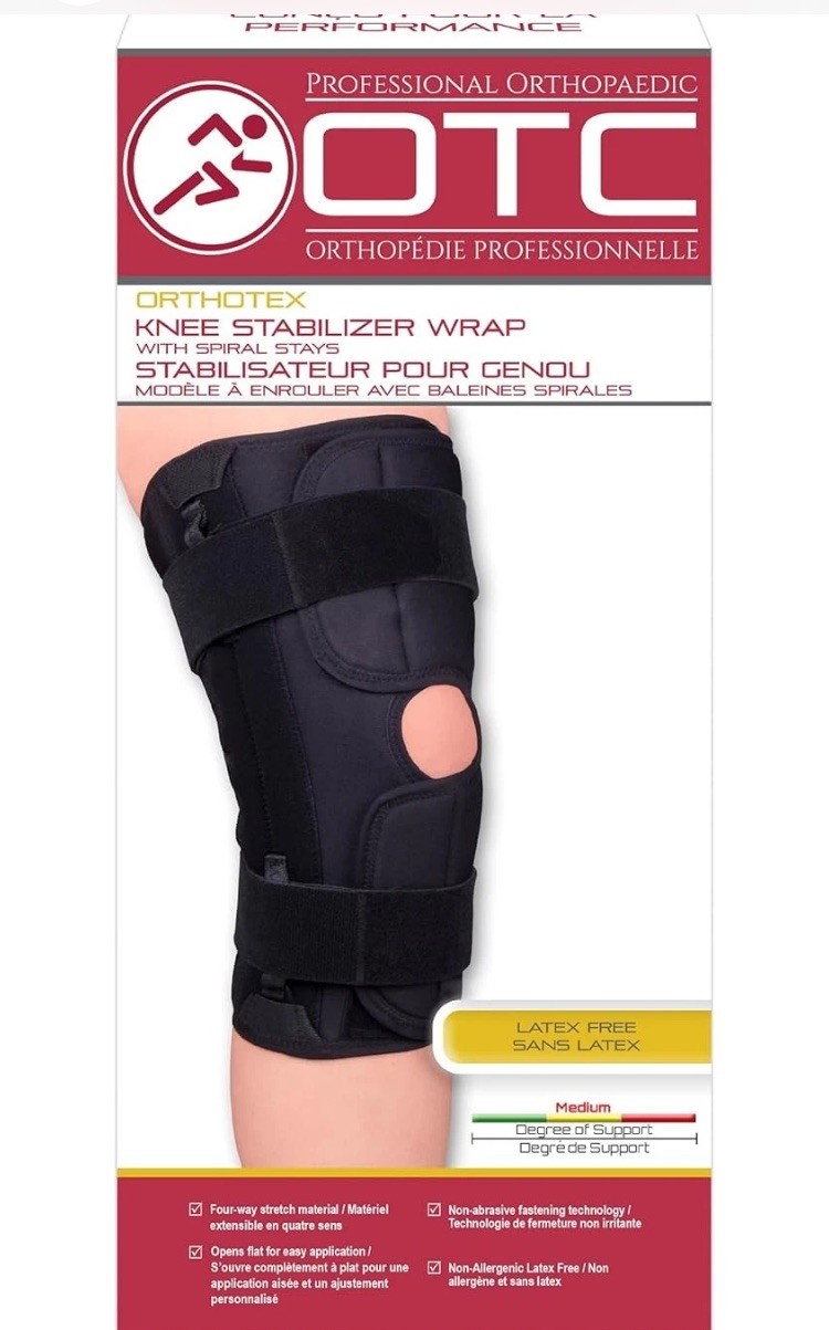 OTC Orthotex Knee Stabilizer Wrap with Spiral Stays, Medium (2542)