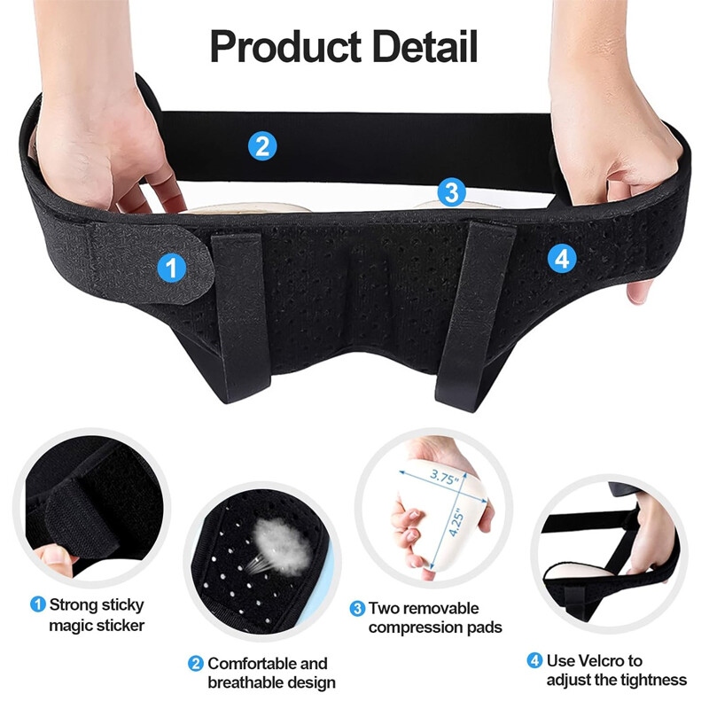 Men Inguinal Hernia Support Belt Double Groin Hernia Pain Relief Truss Brace US