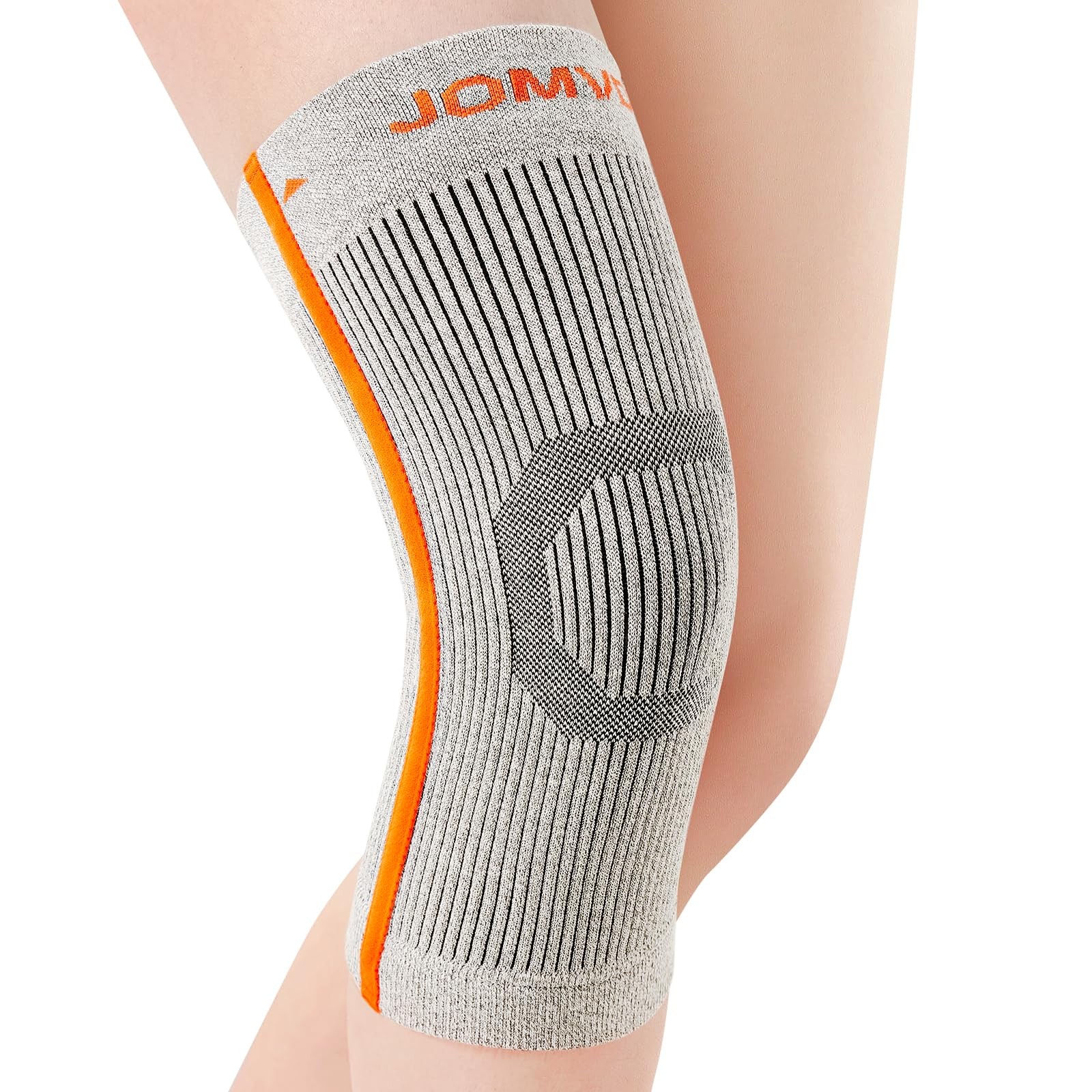 JOMVD Knee Compression Sleeve for Arthritis Pain – Brace Large, Grey