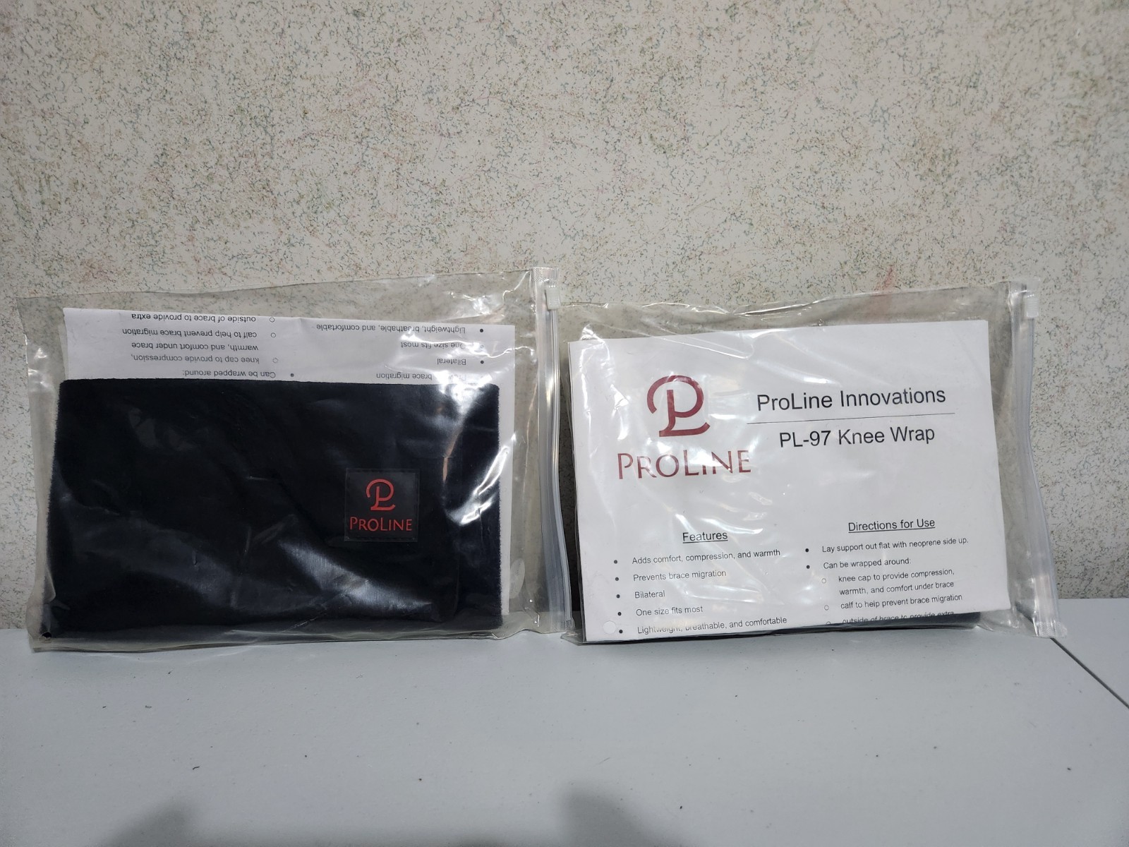 Proline Innovations PL-97 Knee Wrap Black One Size Fits Most