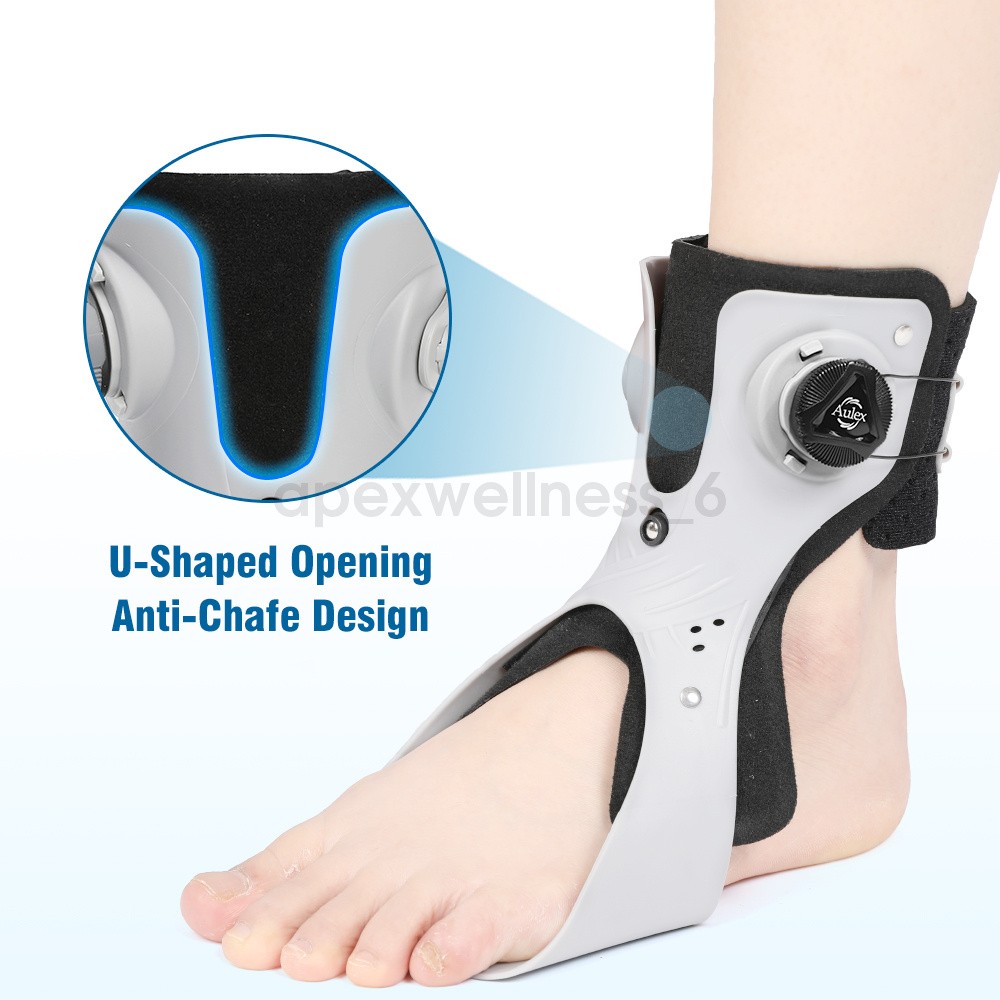 Dial Lock AFO Foot Drop Brace Inflatable Air Liner Ankle Stabilizer Inversion