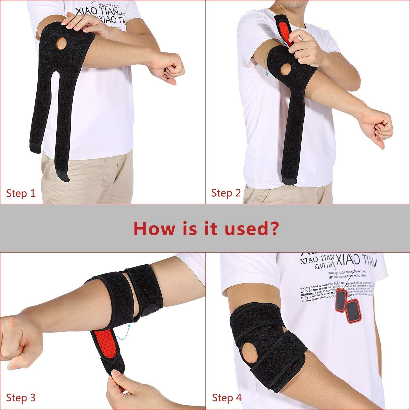 Milltrip Elbow Support Brace, Neoprene Compression Sleeve Tennis One Size