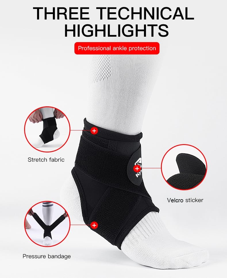 1 PCS Black Ankle Support Compression Sleeve Plantar Fasciitis Brace Large