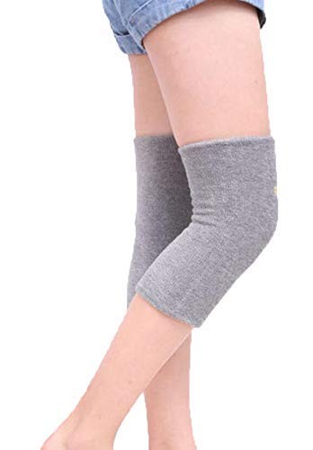 FakeFace Winter Warm Knee Braces Leg Compression 1 Pair (Pack of 1), Grey