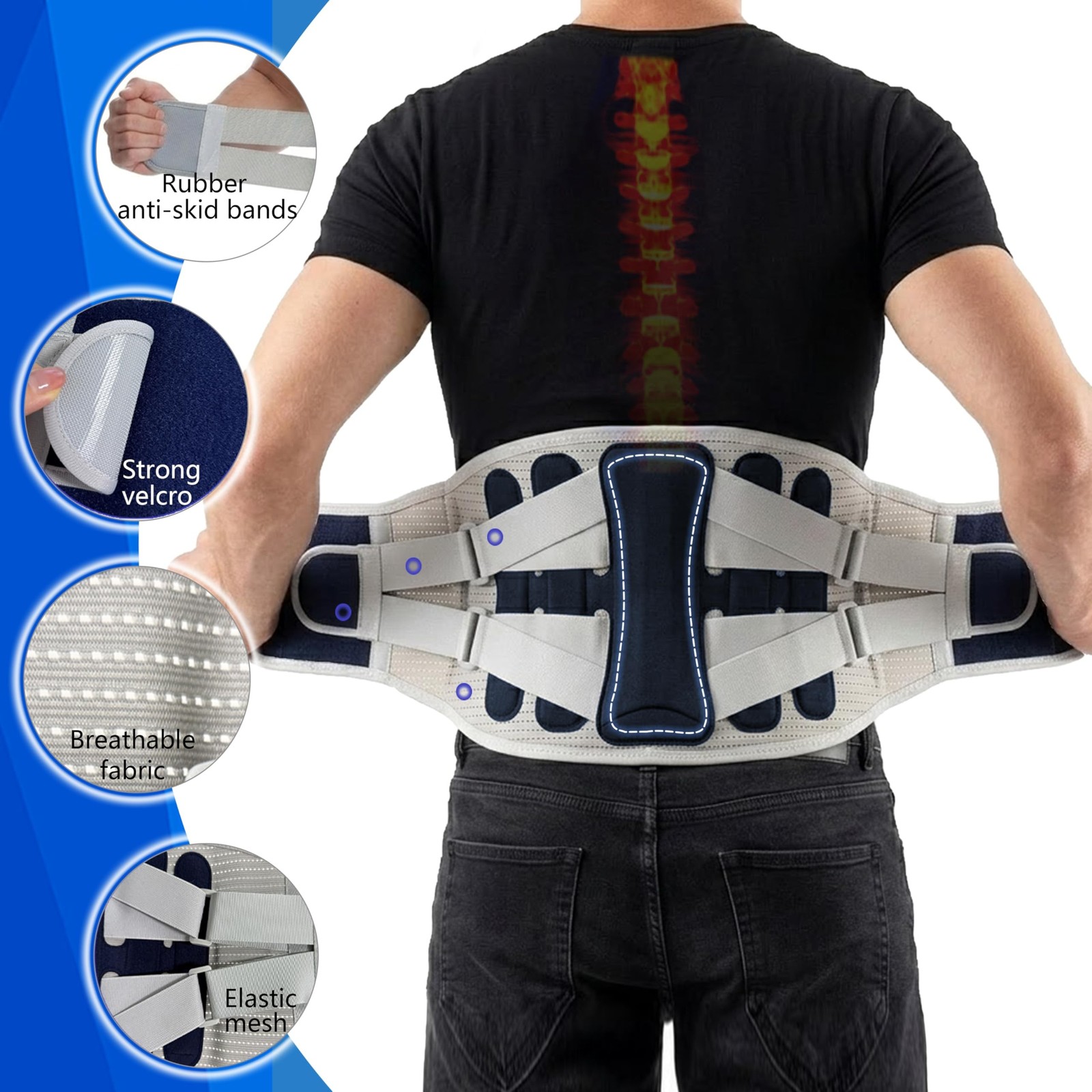 Avaneeny Back Brace Lower Back Pain Relief From Herniated Disc, Sciatica