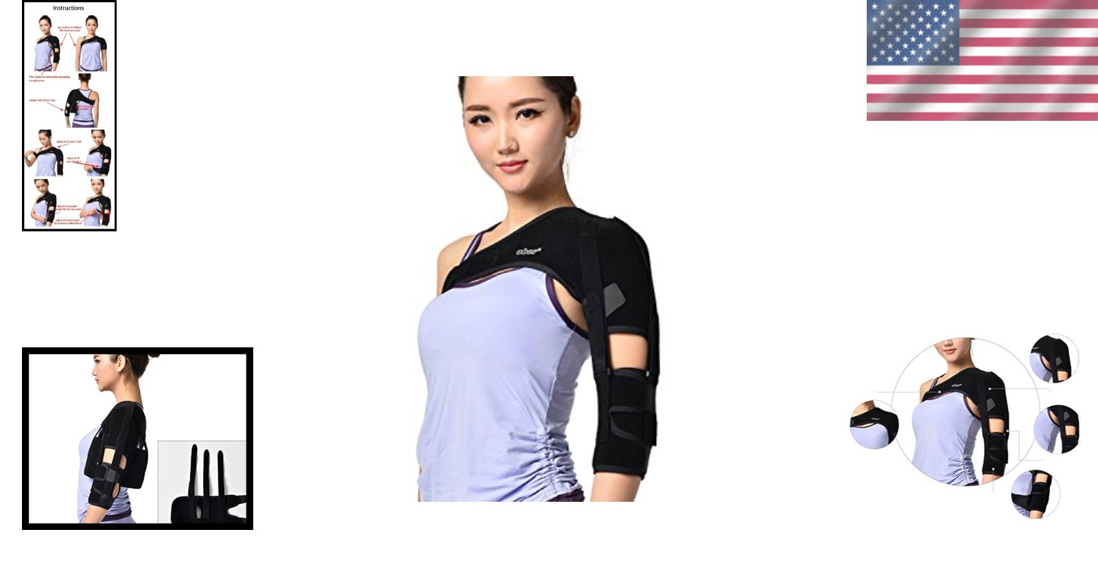 Breathable Polyester Arm Sling for Hemiplegia Recovery – Adjustable Design