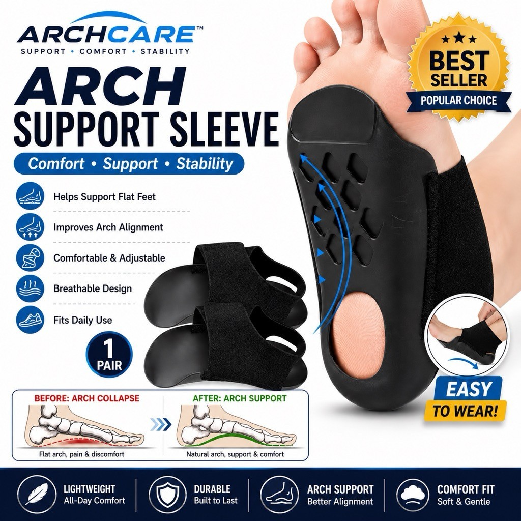 ArchCare Rigid Arch Support Insole Orthopedic Half Insole Hard Arch Pad Support