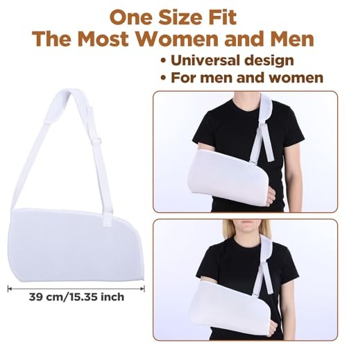 Mesh Arm Shoulder Sling – Breathable Adjustable Immobilizer, Left/Right