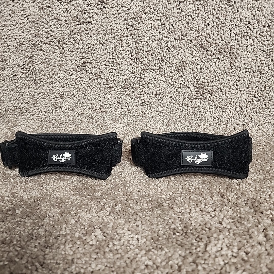 Bodyprox Patella Tendon Knee Strap 2 Pack, Knee Pain Relief Support Brace Black