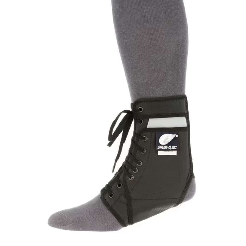 DJO Bell Horn Swede-O Ankle Lok (Black) Medium