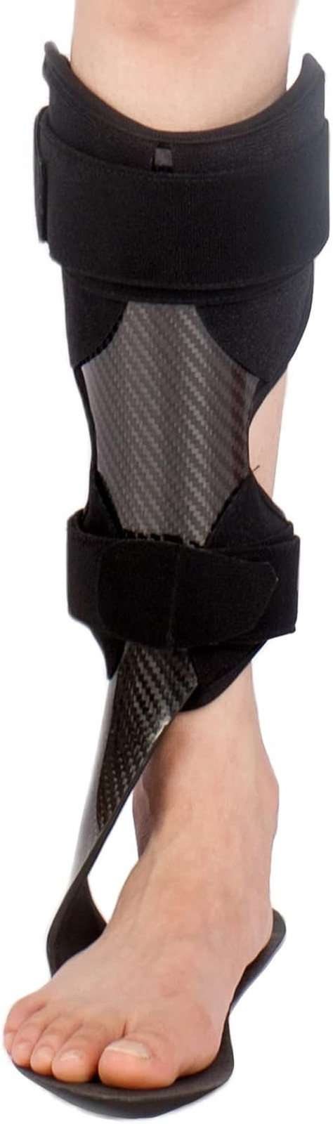 Lightweight Carbon Fiber AFO Brace for Drop Foot & Ankle Instability (Medium-Lef