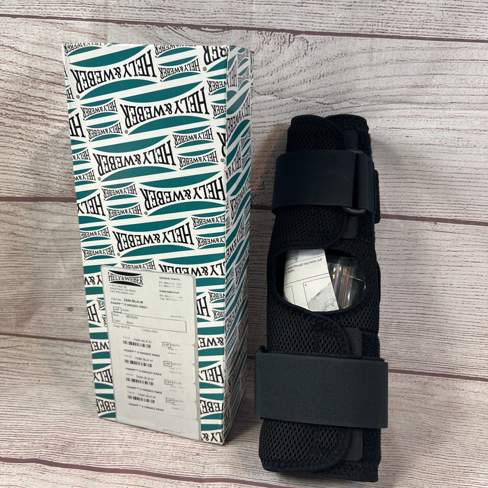 Hely Weber Knapp II Hinged Knee 7686-BLK-Medium