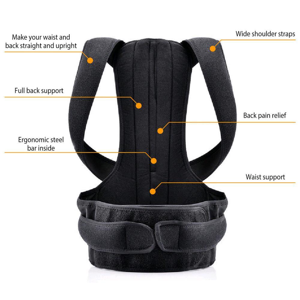Adjustable Corrector De Postura Lumbar Back Brace Support Posture Corrector