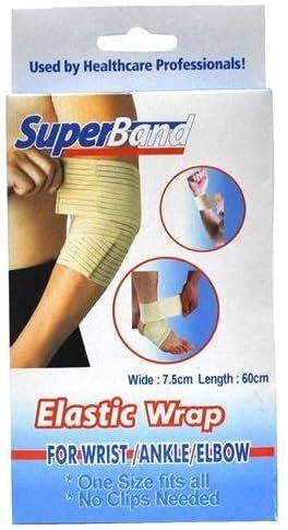 SuperBand Elastic Wrap For Wrist, Ankle & Elbow, (SuperBand)