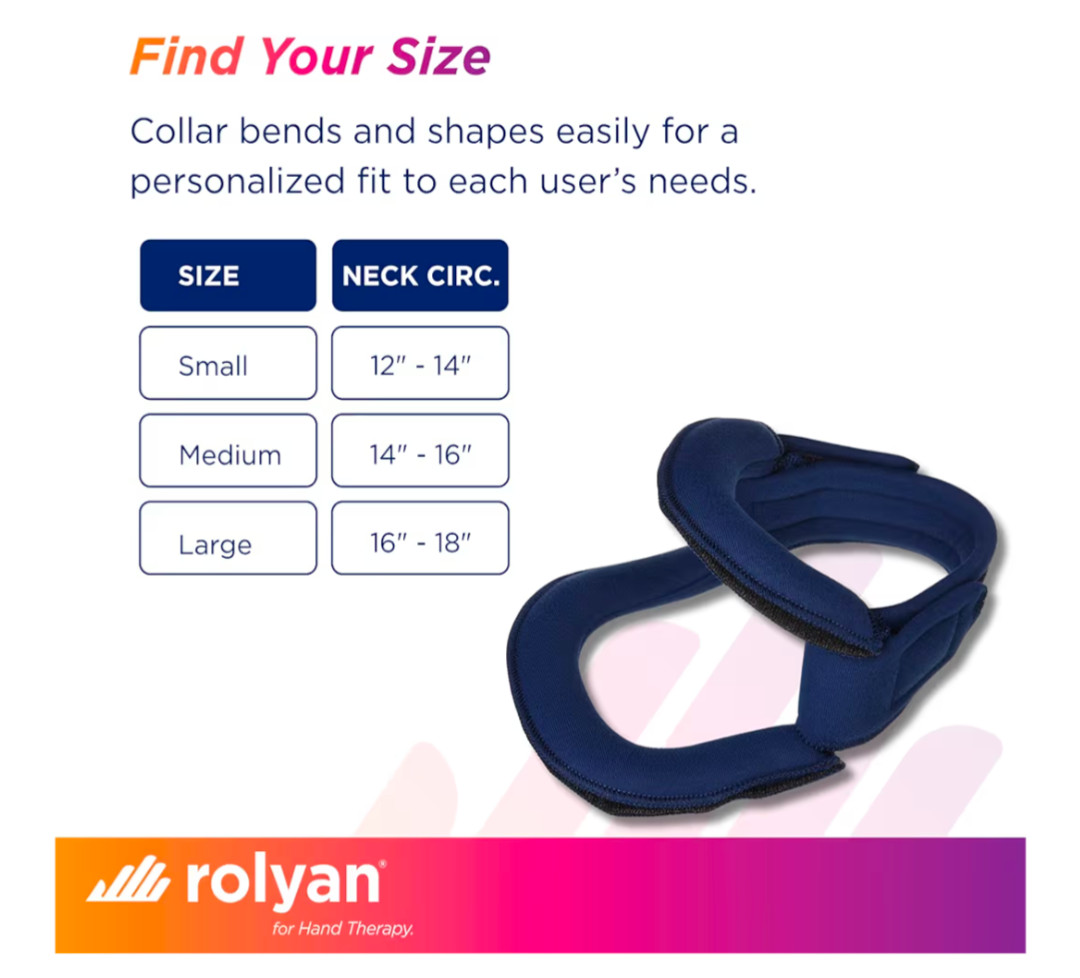 Roylan Adjustable Cervical Collar Neck Brace Bendable 12″-14″ Med.