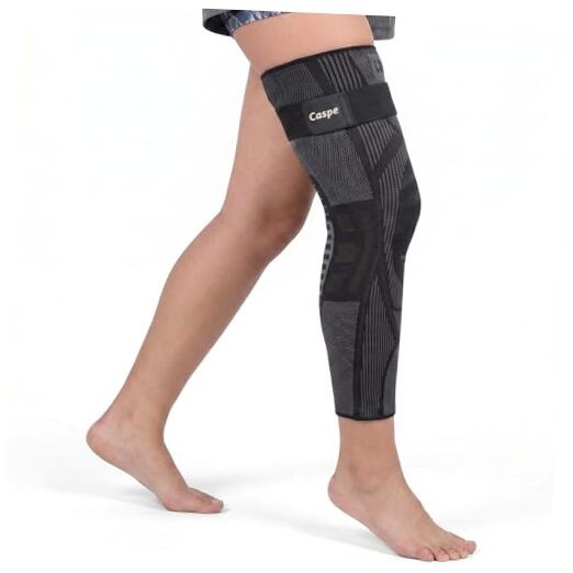 Leg Compression Sleeve With Strap, Full Length Thigh Knee Calf Medium 1