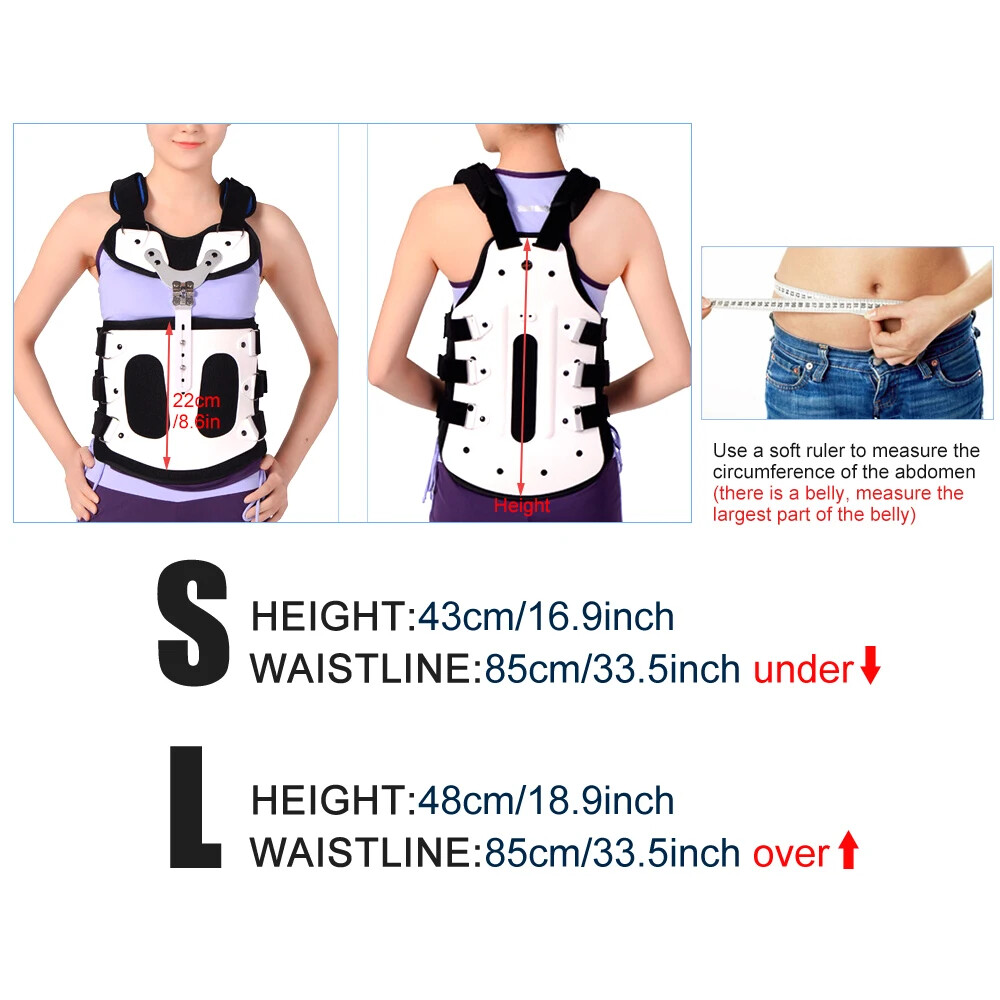 New Fixed Spinal Adjustable Back Brace Kyphosis Mild Scoliosis Post Support