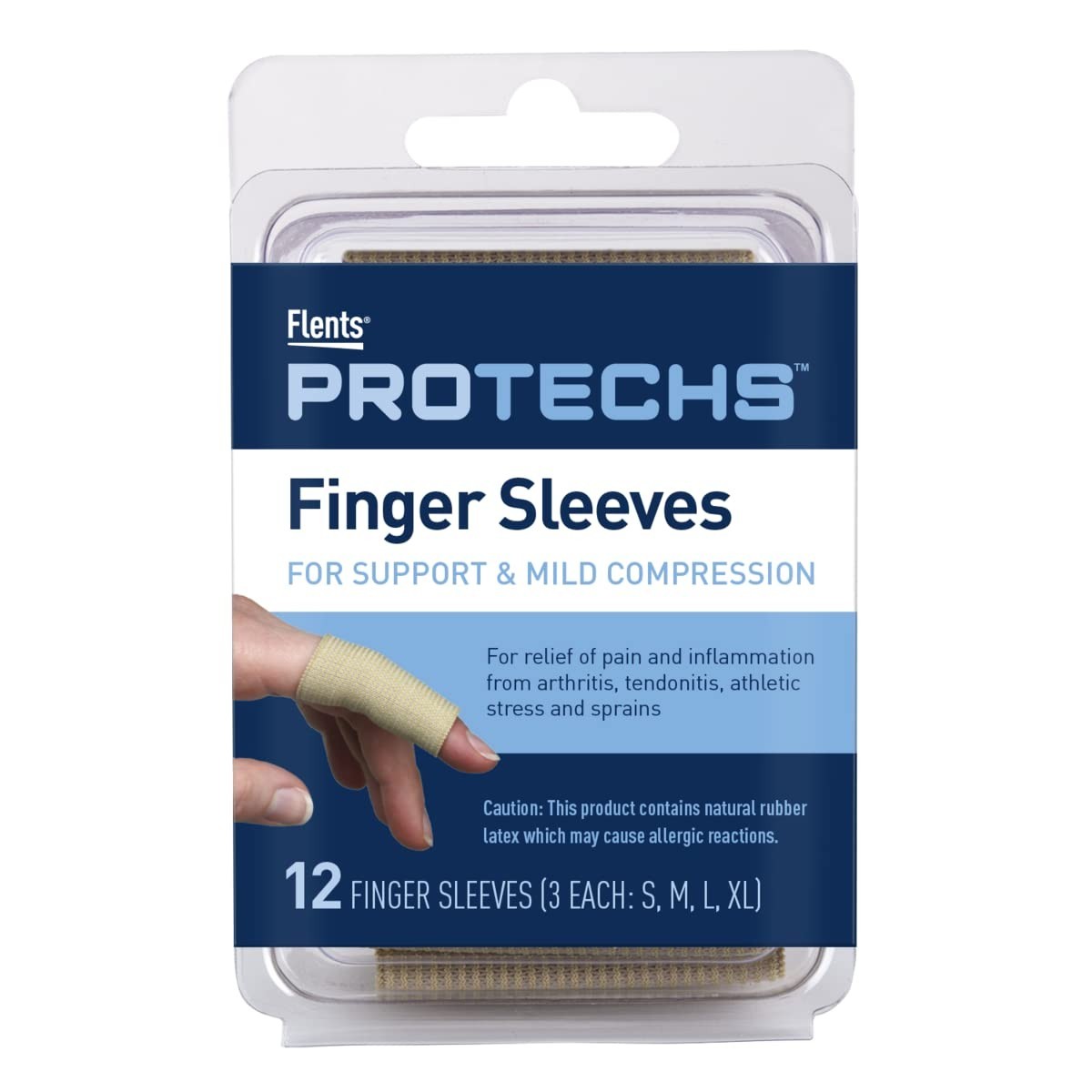 Finger Sleeves for Arthritis & Pain Relief, 12-Pack