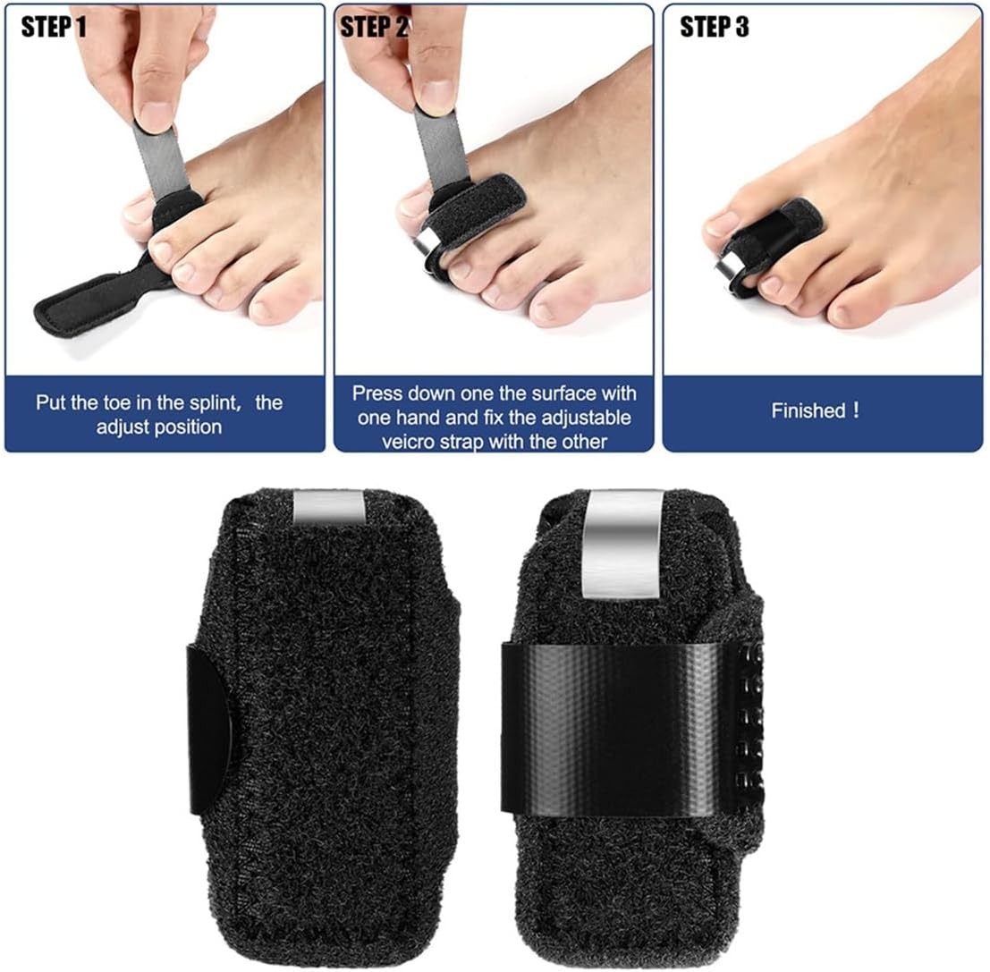 Adjustable Toe Splints for Men & Women – Comfortable Straightener Set of 2