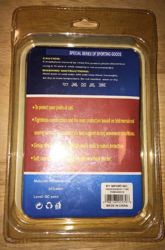My Products Sporting Goods – Calf Supporter #20070 NEW