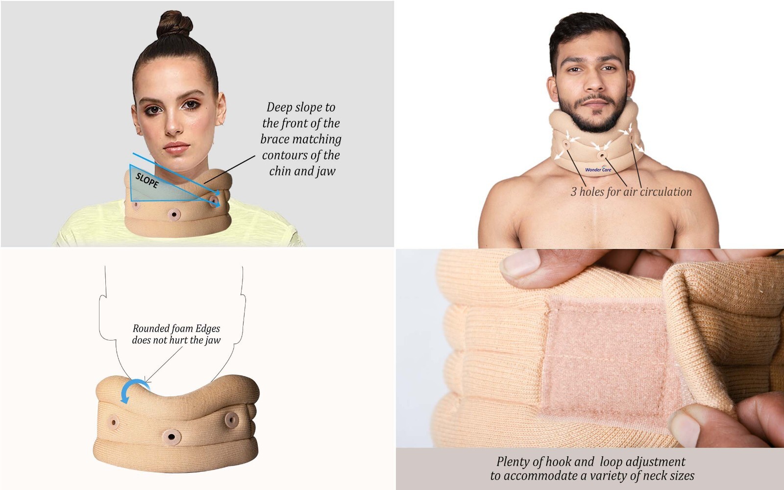 Cervical Collar Adjustable Collar Neck Support Brace, Neck Support Soft Neck.