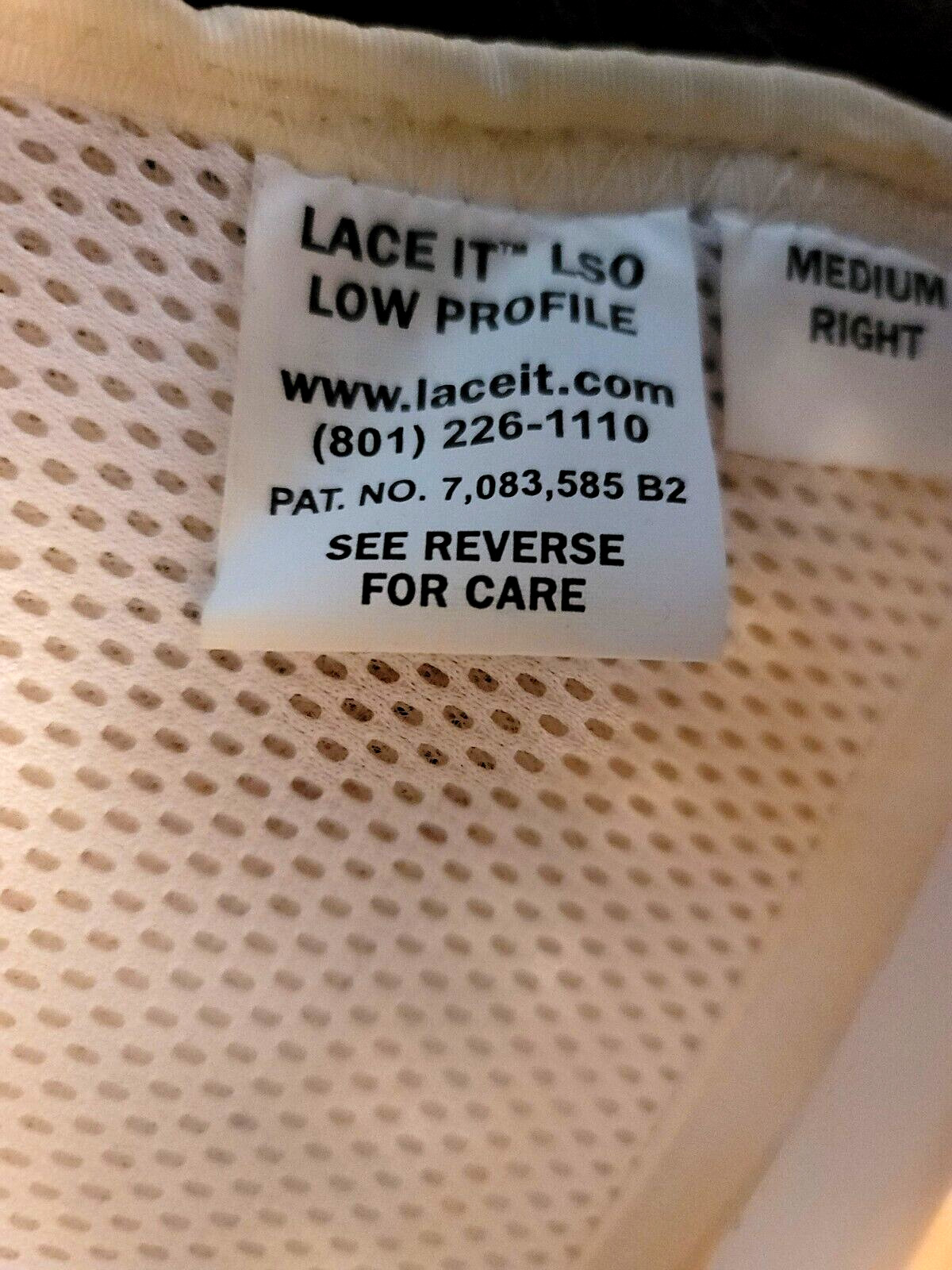 LACE IT LSO Frame Clamshell Back Lumbar Spine Brace size MEDIUM (30′ – 35′)