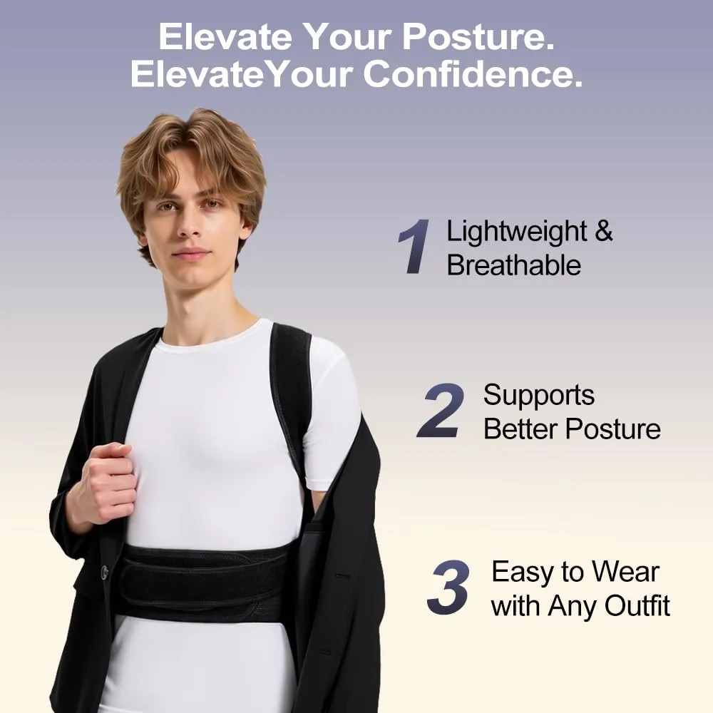 Adjustable Posture Corrector Small Back Brace For Neck Shoulder Pain Relief S…