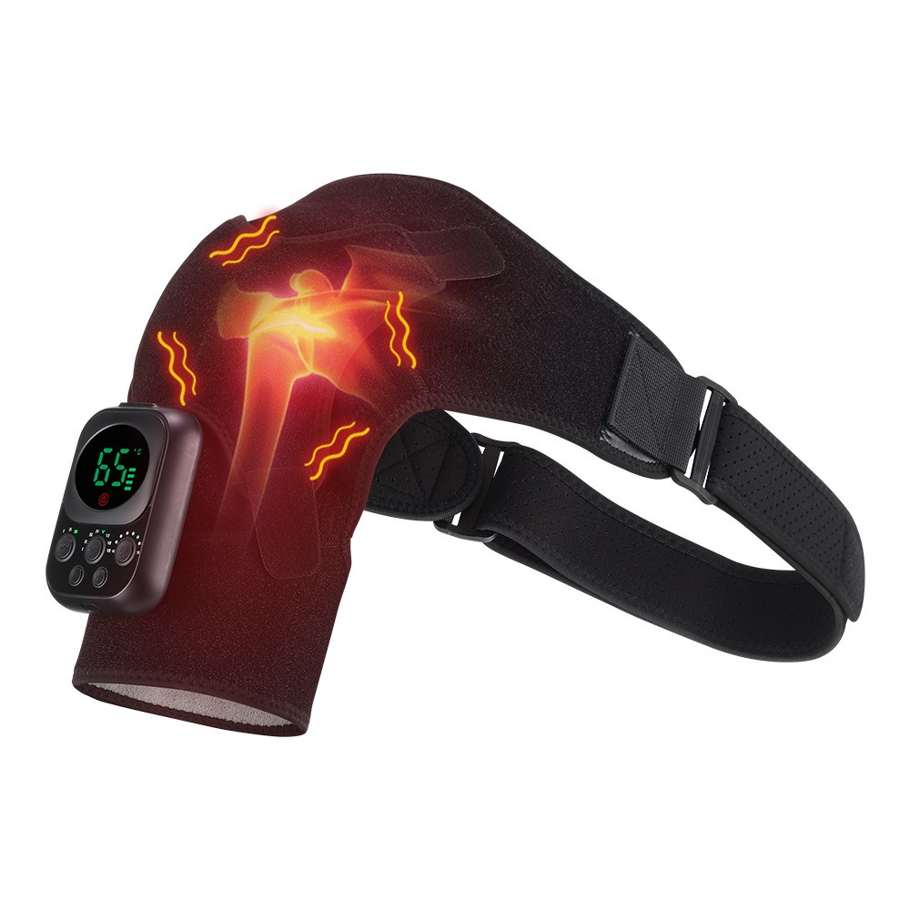 USB Heated Shoulder Brace Heating Muscle Massage Support Knee Back Massager Pads