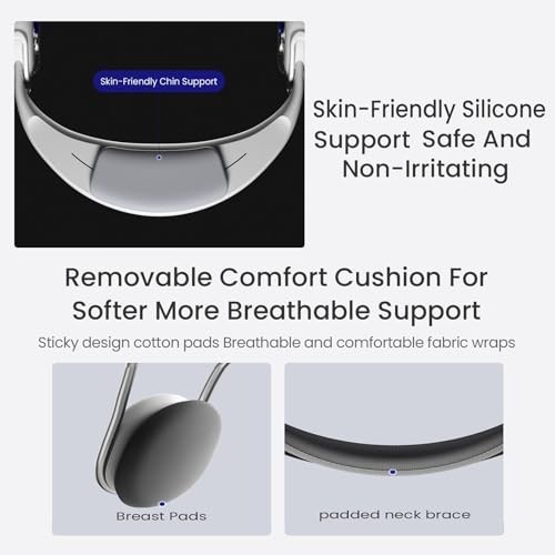 Adjustable Neck Brace with Rotatable Head Support for Neck Support