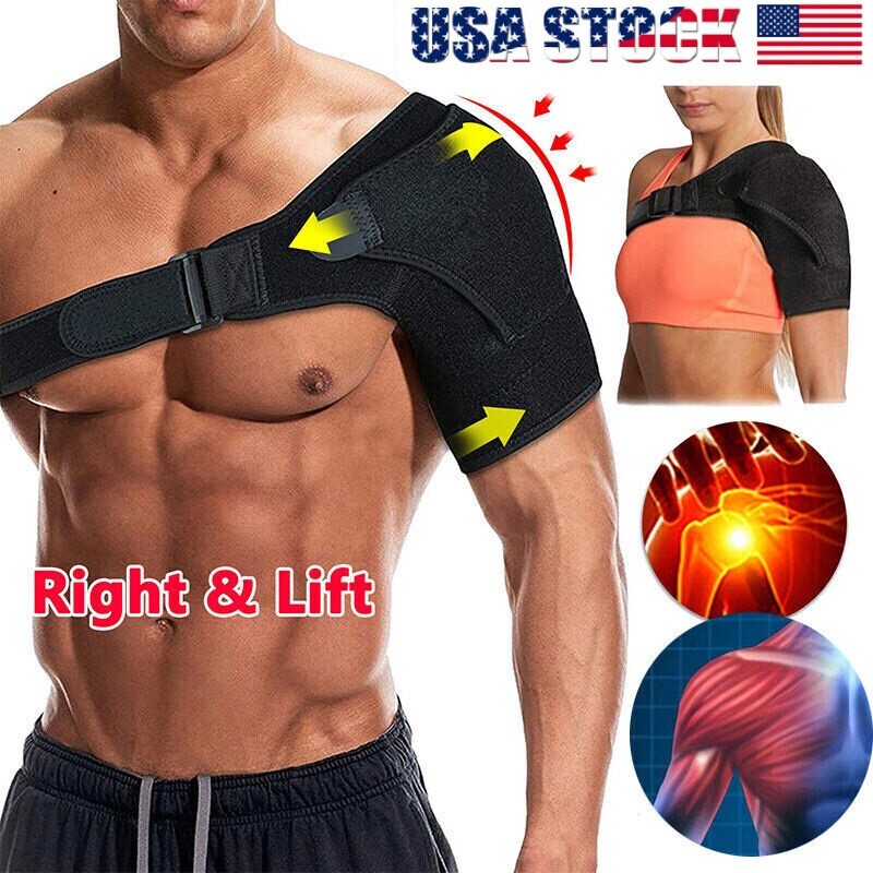 Left/Right Shoulder Brace Rotator Cuff Support Injury Dislocate Compression Wrap