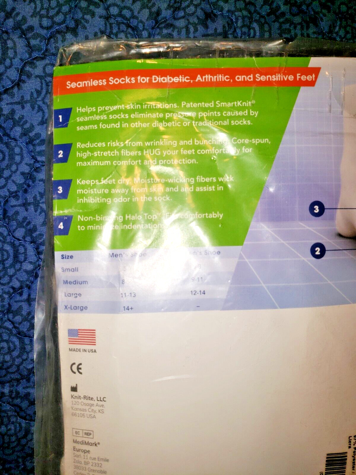 Smartknit Seamless diabetic arthritic 3 pr socks size small womens’ 5-8 mens 5-7