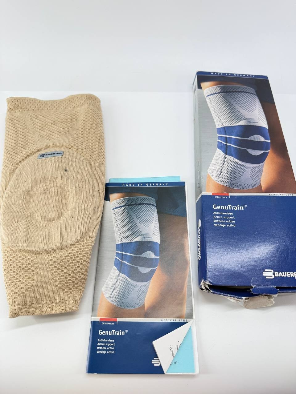 Bauerfeind GenuTrain Knee Support Brace Size 3 Nature Made Germany