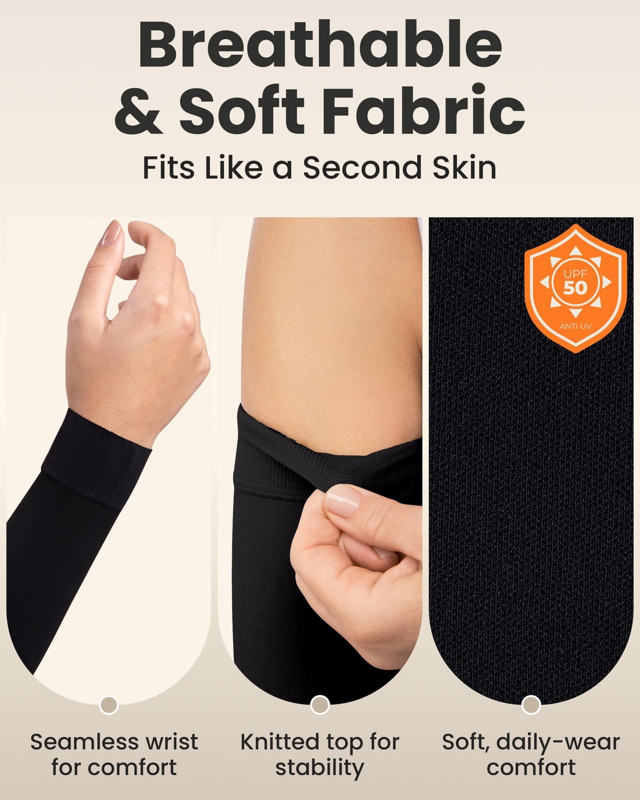 Compression Lymphedema Arm Sleeves for Women – 15-20 mmHg, 1 Pair, Black, XL …