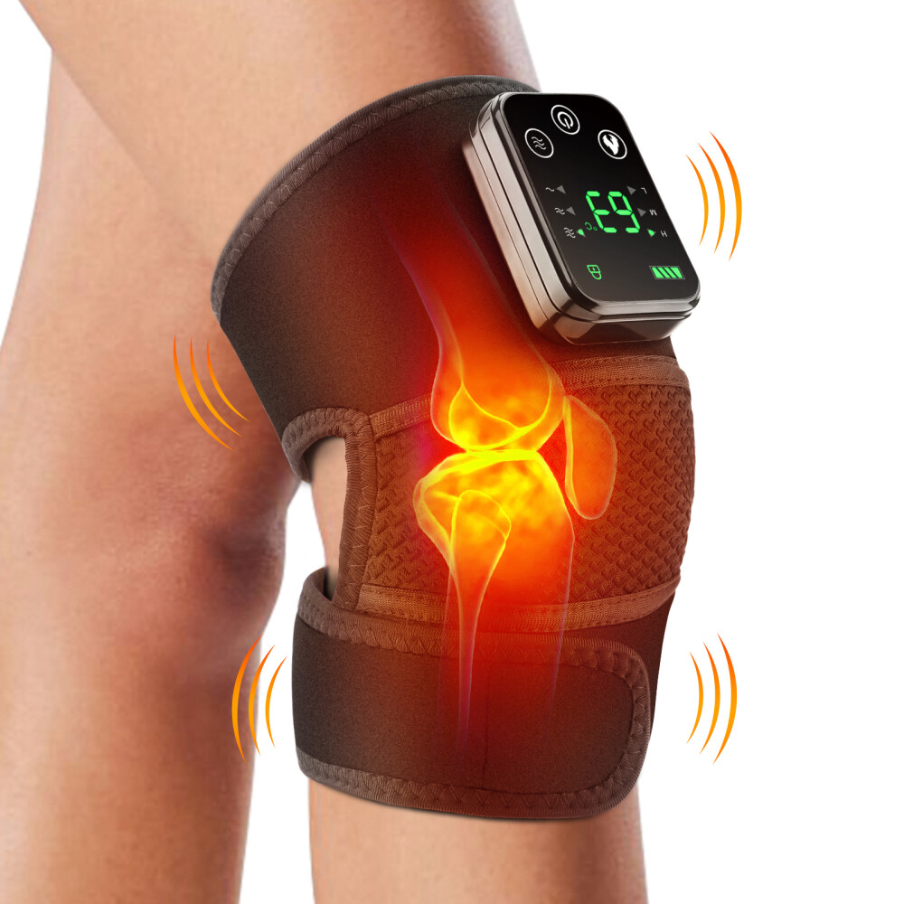 2Pack Heated Vibration Knee Joint Brace Therapy Shoulder Massager Pain Relief