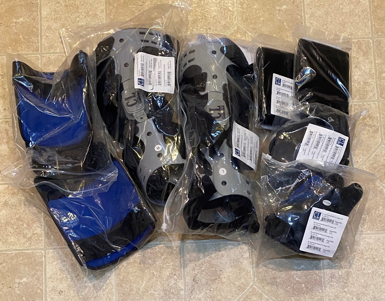 Comfortland Lot of 8 Braces Supports Pads Sleeves Etc. New Never Used