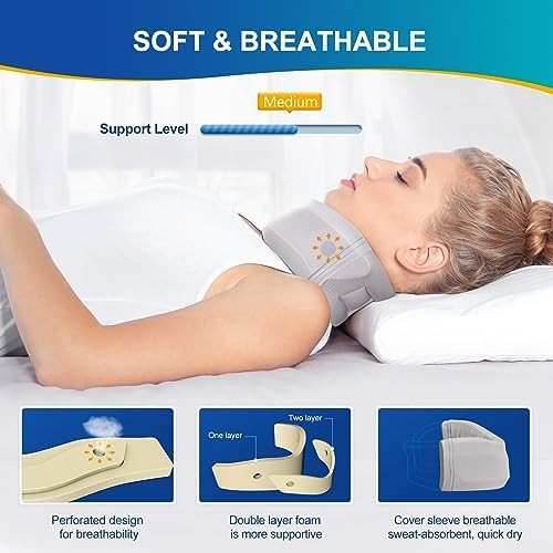 Neck Brace for Neck Pain and Support, Soft Neck Support Relieves Pain & Pressure
