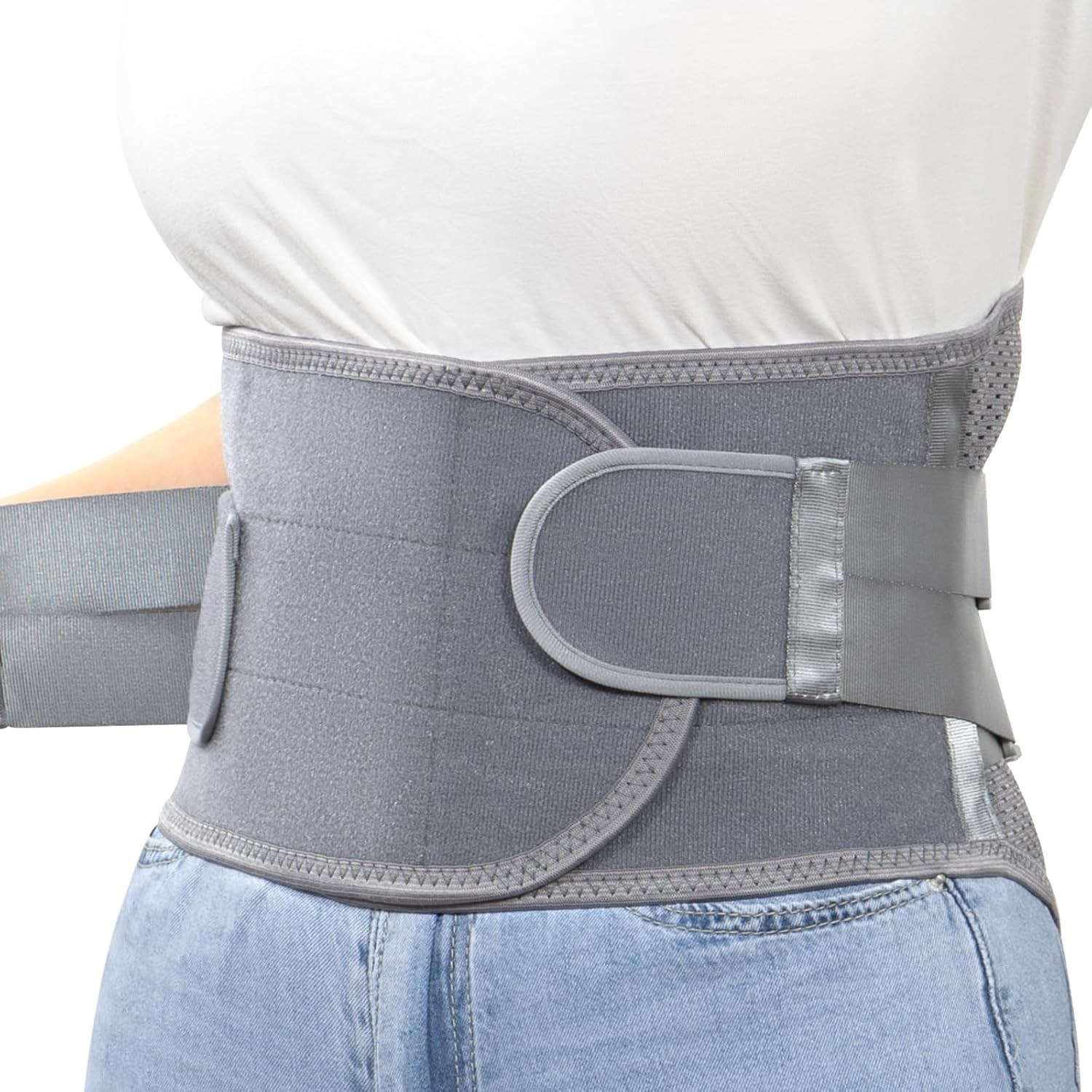 Goldmille Back Brace with 7 Stays for Lower Back Pain Relief, Back Compression B