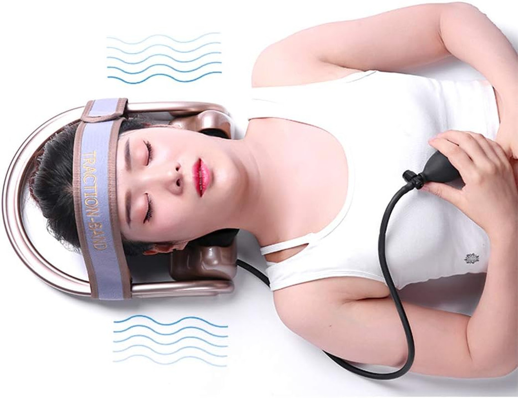 Cervical Neck Traction Device, Chronic Neck Pain Relief Muscle Relax Pillow with
